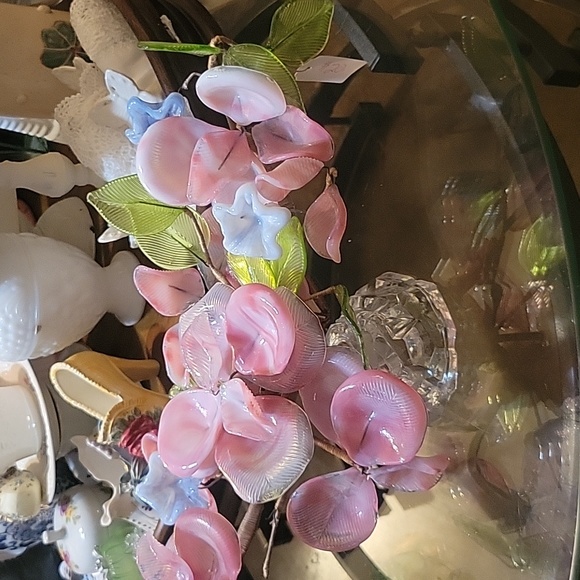 Vintage Italian Murano Hand Blown Venetian Art Glass Flower Arrangement - Picture 1 of 4